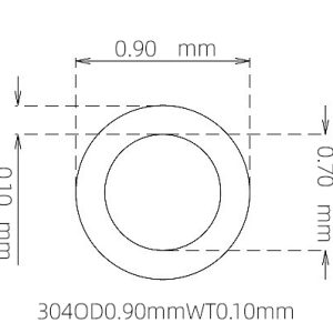 外径 0.90 mm / 内径 0.70 mm · 304 不锈钢毛细管