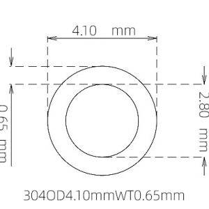 外径 4.10 mm / 内径 2.80 mm · 304 不锈钢毛细管